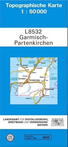 TK50 L8532 Garmisch-Partenkirchen: Topographische Karte 1:50000 (TK50 Topographische Karte 1:50000 Bayern)