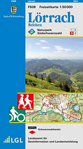 F508 Lörrach: Belchen Naturpark Südschwarzwald: Naturpark Südschwarzwald. Belchen (Freizeitkarten 1:50000 / Mit Touristischen Informationen, Wander- und Radwanderungen)