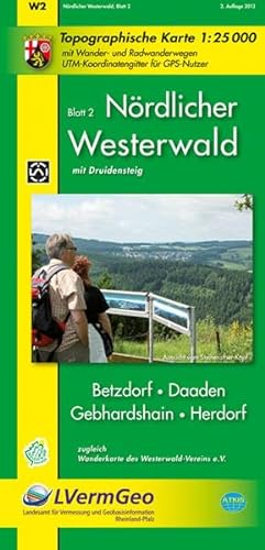 Nördlicher Westerwald, Blatt 2 - Betzdorf, Daaden, Gebhardshain, Herdorf (WR): Topograpische Karte 1:25000 mit Wander- und Radwanderwegen und dem ... Rheinland-Pfalz 1:15000 /1:25000)