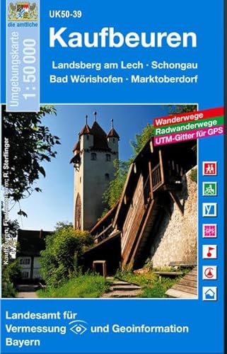 Kaufbeuren 1 : 50 000: Landsberg / Schongau (UK 50-39): Landsberg am Lech, Schongau, Bad Wörishofen, Marktoberdorf. Wanderwege, Radwanderwege, ... Karte Freizeitkarte Wanderkarte)