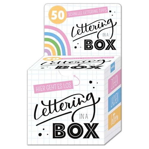 Lettering in a Box - 50 schnelle Letteringtipps - ziehen lachen lettern: 50 Karten zum Herausziehen und Abreißen mit Letterings und Tipps (monbijou)
