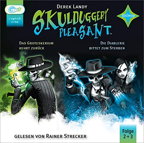 Skulduggery Pleasant 2 Das Groteskerium schlägt zurück + 3 Die Diablerie bittet zum Sterben: gelesen von Rainer Strecker, 2 MP3-CD, Laufzeit: 14 Std. (Skulduggery Pleasant, 2-3)
