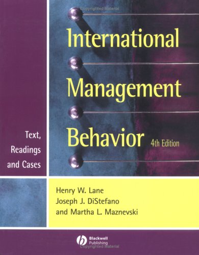 International Management Behavior: Text, Readings and Cases (Blackwell Business S.) von Blackwell Publishers