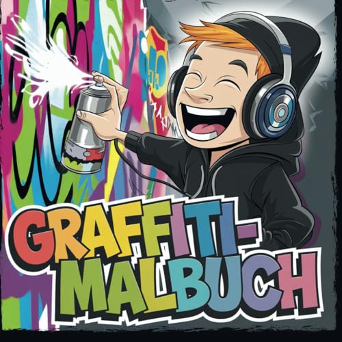 Graffiti Malbuch - Graffiti trifft Natur: 50 coole Motive zum Ausmalen und Entspannen - für kreative Teenager und junge Erwachsene von Crossover Verlag by Procon Lang GmbH