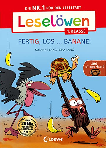 Leselöwen 1. Klasse - Jim ist mies drauf - Fertig, los ... Banane! (Großbuchstaben): Die Nr. 1 für den Lesestart - Jetzt Lesenlernen mit Jim! Der ... als Erstlesebuch für Kinder ab 6 Jahren