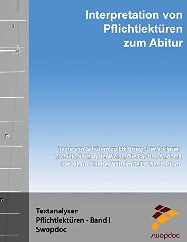Interpretationen von Pflichtlektüren zum Abitur: Schülerwerke zu Effi Briest, Der Vorleser, Tschick, Nathan der Weise, Die Räuber, Kabale und Liebe, Wilhelm Tell, Das Parfum, Andorra