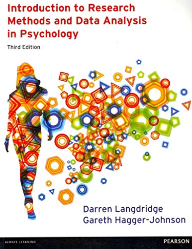 Introduction to Research Methods and Data Analysis in Psychology 3rd edn von Pearson Education Limited