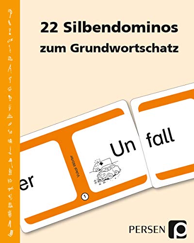 22 Silbendominos zum Grundwortschatz: 1. und 2. Klasse