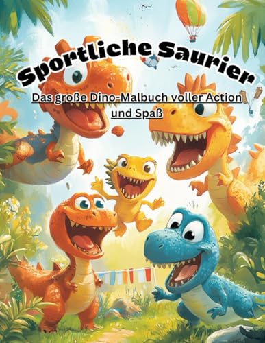 Sportliche Saurier – Das große Dino-Malbuch voller Action und Spaß: 40 coole Dinosaurier beim Sport – Kreativer Ausmalspaß für Kinder von Independently published