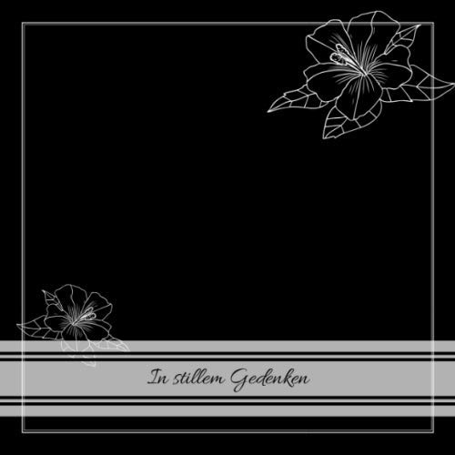 In stillem Gedenken: Trauerbuch zum selbst gestalten | Kondolenzbuch für Beerdigung oder Trauerfeier | Motiv: Blume von Independently published