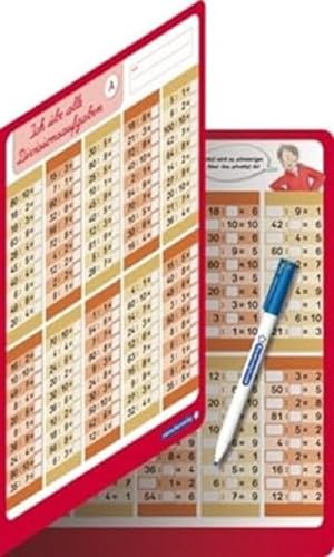 Ich übe alle Divisionsaufgaben mit Stift: Divisions Übungstafel, Klappkarte im großen Format, trocken abwischbar ohne zu schmieren und ohne Farbrückstände für die 2. Klasse Ich übe alle Divisionsaufgaben mit Stift: Divisions Übungstafel, Klappkarte im großen Format, trocken abwischbar ohne zu schmieren und ohne Farbrückstände für die 2. Klasse