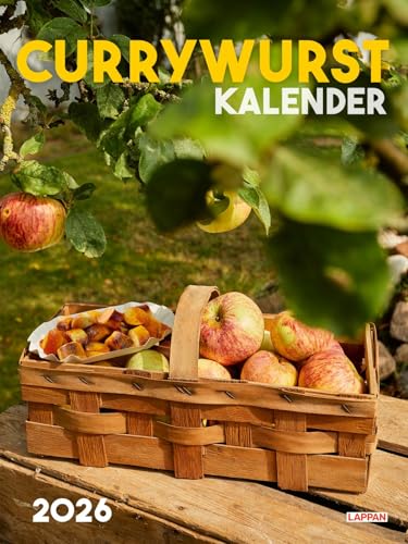 Der Currywurst-Kalender 2026: Großer Foto-Wandkalender mit Spiralbindung | Das Original - Monatskalender im Hochformat mit humorvollen Wurst-Landschaften für alle Fleischliebhaber von Lappan