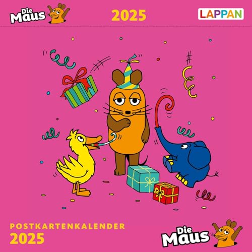 Der Kalender mit der Maus - Postkartenkalender 2025: 53 Postkarten zum Sammeln und Verschicken | Für kleine und große Maus-Fans von Lappan