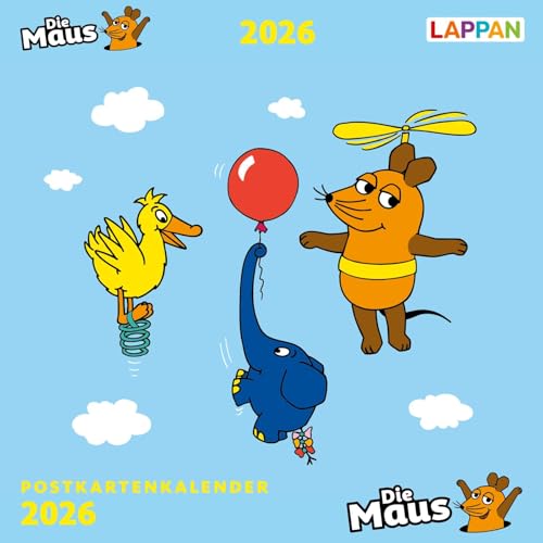 Der Kalender mit der Maus - Postkartenkalender 2026: 53 Postkarten zum Sammeln und Verschicken | Für kleine und große Maus-Fans von Lappan