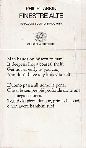 Finestre alte. Testo inglese a fronte (Collezione di poesia, Band 306)