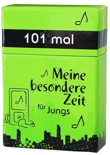 101 mal Meine besondere Zeit - für Jungs: Box mit 51 beidseitig bedruckten Kärtchen - 65x25x94mm