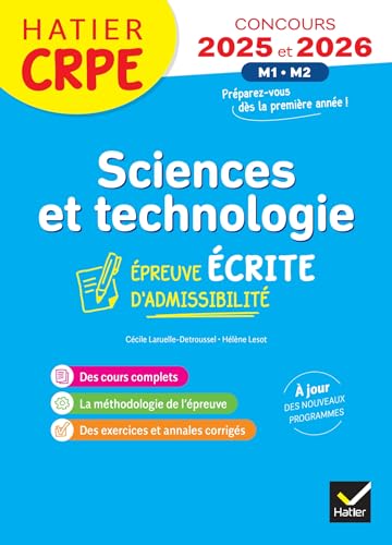 Sciences et Techno - CRPE 2025-2026 - Epreuve écrite d'admissibilité