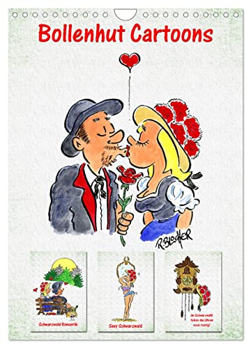 Bollenhut Cartoons (Wandkalender 2024 DIN A4 hoch), CALVENDO Monatskalender
