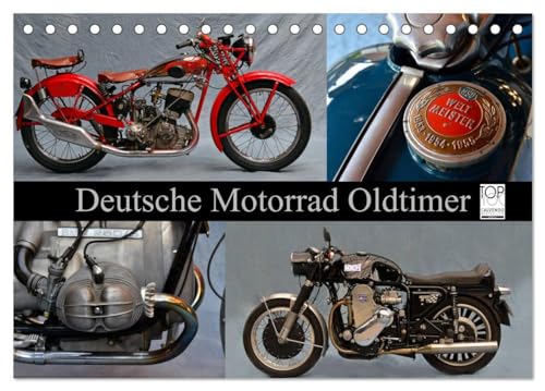 Deutsche Motorrad Oldtimer (Tischkalender 2025 DIN A5 quer), CALVENDO Monatskalender: Mechanische Legenden (CALVENDO Mobilitaet) von CALVENDO