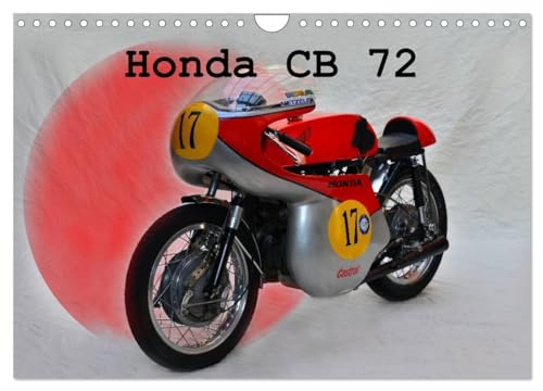 Honda CB 72 (Wandkalender 2024 DIN A4 quer), CALVENDO Monatskalender: Rot, klein ,schnell und schön von CALVENDO