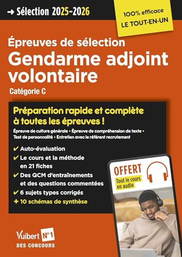 Épreuves de sélection Gendarme adjoint volontaire - Catégorie C - Préparation rapide et complète à toutes les épreuves !: Sélection 2025-2026 von VUIBERT