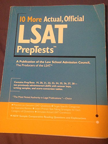 10 More, Actual Official LSAT Preptests: (preptests 19-28) (Lsat Series)
