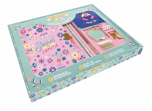 MA PAPETERIE CRÉATIVE - MON SUPER CADEAU D'AMITIÉ: Mon carnet secret de l'amitié avec 1 stylo et 1 crayon, 1 porte-clé à monter, 1 bracelet à ... des autocollants et 1 fiche explicative