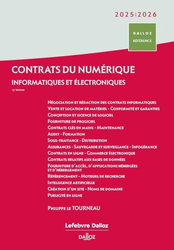 Contrats du numérique 2025/2026. 13e éd. - Informatiques et électroniques von DALLOZ