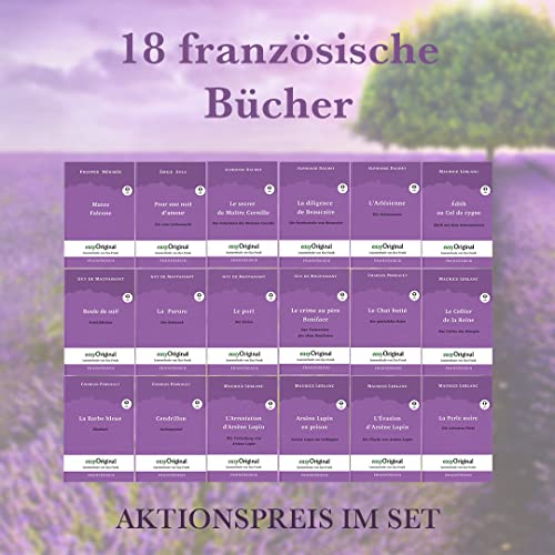18 französische Bücher (Bücher + 18 Audio-CDs) - Lesemethode von Ilya Frank: Ungekürzter Originaltext - Französisch durch Spaß am Lesen lernen, ... - Lesemethode von Ilya Frank)