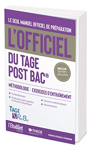 L'officiel du TAGE POST BAC: Manuel officiel de préparation au test von L'ÉTUDIANT