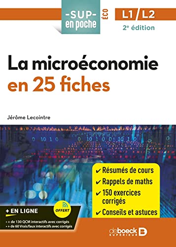 La microéconomie en 25 fiches: Licences 1 et 2 von DE BOECK SUP