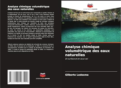 Analyse chimique volumétrique des eaux naturelles: En surface et en sous-sol