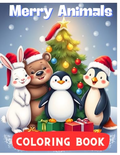 Merry Animals: A Christmas Coloring Book von Independently published