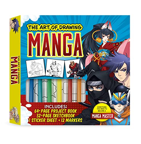 The Art of Drawing Manga Kit: Everything you need to become a manga master-Includes: 64-page project book, 32-page sketchbook, 1 sticker sheet, 12 markers von Quarto Publishing Group
