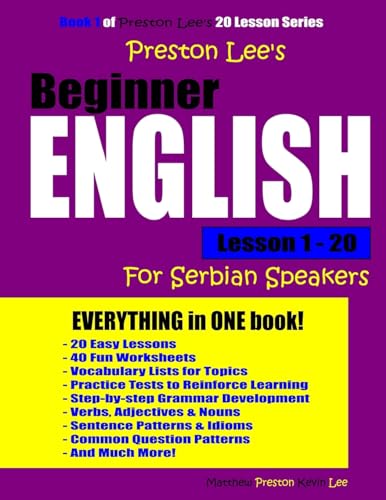 Preston Lee's Beginner English Lesson 1 - 20 For Serbian Speakers (Preston Lee's English For Serbian Speakers)