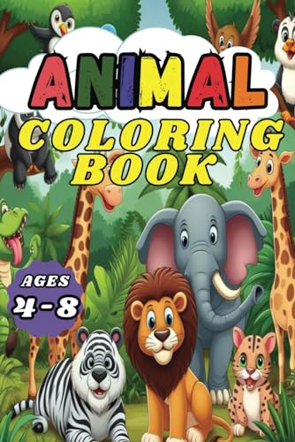 Animal Coloring Book for 4 to 8 year old.