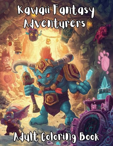 Kawaii Fantasy Adventurers Coloring Book
