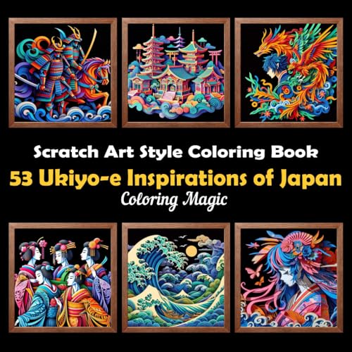 53 Ukiyo-e Inspirations of Japan: Stress Relief Scratch Art Style Coloring Book for Adults & Teens, Paper Cutting Art on Black Background, Mindfulness ... Background Scratch Art Style Coloring Series) 53 Ukiyo-e Inspirations of Japan: Stress Relief Scratch Art Style Coloring Book for Adults & Teens, Paper Cutting Art on Black Background, Mindfulness ... Background Scratch Art Style Coloring Series) von Independently published