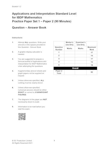 Applications and Interpretation Standard Level for IBDP Mathematics: Your Practice Paper von SE Production Limited