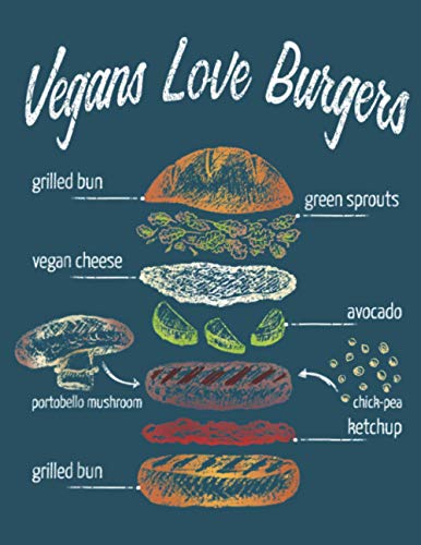 Vegans Love Burgers Plant Based Burger Veggie Lifestyle: To-do list notebook, Lined Notebook, Size 8.5 x 11 inches,100 Pages von Independently published