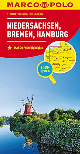MARCO POLO Regionalkarte Deutschland 03 Niedersachsen, Bremen, Hamburg 1:200.000