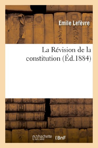 La Révision de la constitution (Sciences Sociales) von Hachette Livre - BNF