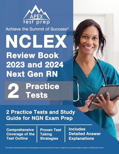 NCLEX Review Book 2023 and 2024 Next Gen RN: 2 Practice Tests and Study Guide for NGN Exam Prep: [Includes Detailed Answer Explanations]