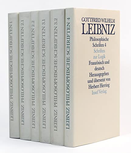 Philosophische Schriften. Französisch und deutsch. Vier in sechs Bänden: Kleine Schriften zur Metaphysik; Die Theodizee; Neue Abhandlungen über den ... Engelhardt, Hans H. Holz u. Herbert Herring Philosophische Schriften. Französisch und deutsch. Vier in sechs Bänden: Kleine Schriften zur Metaphysik; Die Theodizee; Neue Abhandlungen über den ... Engelhardt, Hans H. Holz u. Herbert Herring von Insel Verlag