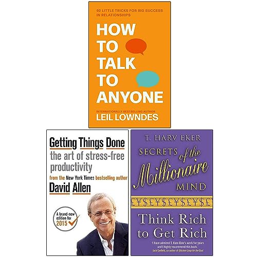 How to Talk to Anyone, Getting Things Done, Secrets of the Millionaire Mind 3 Books Collection Set - Leil Lowndes