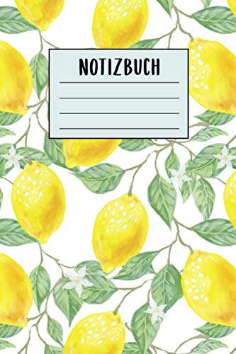 Notizbuch: 6x9 liniert Zitrone Lemon Notizbuch von Independently published