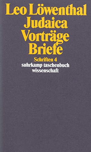 Schriften. 5 Bände: Band 4: Judaica, Vorträge, Briefe von Suhrkamp Verlag