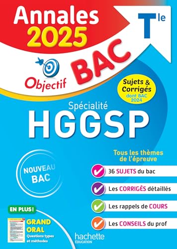 Annales Objectif BAC 2025 - Spécialité HGGSP - sujets et corrigés von HACHETTE EDUC