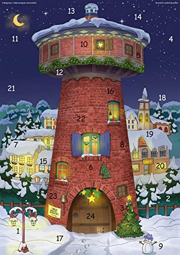 Die Adventskinder aus dem Rummelturm: Fensterbild-Adventskalender mit Begleitheft