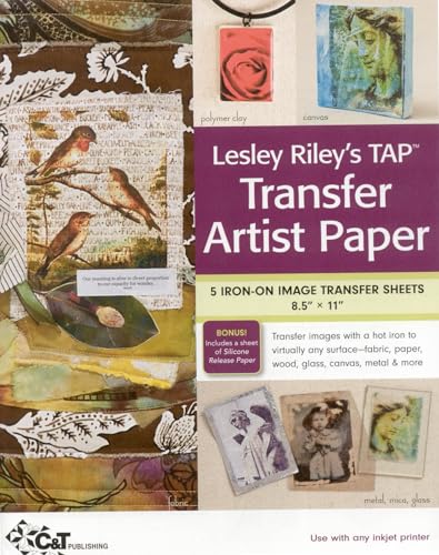 Lesley Riley's TAP Transfer Artist Paper 5 Sheet Pack: 5 Iron-on Image Transfer Sheets 8.5 X 11